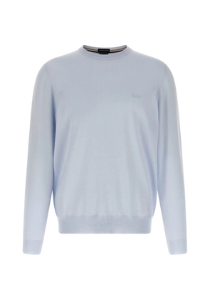 BOSS logo-embroidery crew-neck sweater - Blue