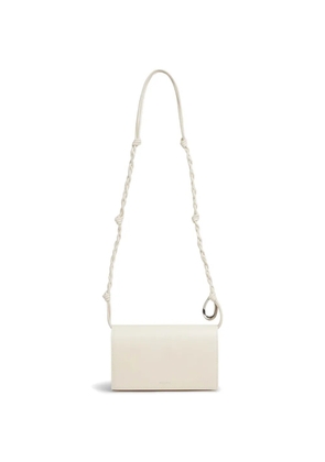 Jil Sander mini knotted cross body bag - White