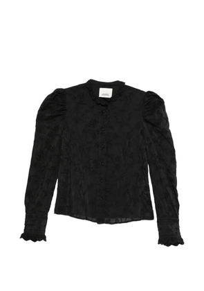ISABEL MARANT Zorica ruffled puff-sleeve blouse - Black