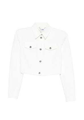 Blumarine button bouclé jacket - White