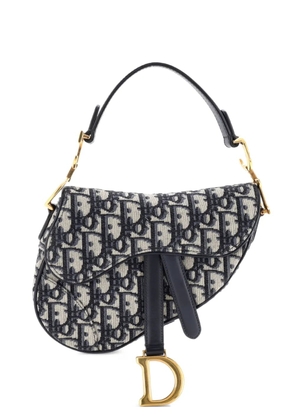 Christian Dior Pre-Owned Saddle Handbag Oblique Canvas Mini shoulder bag - Blue