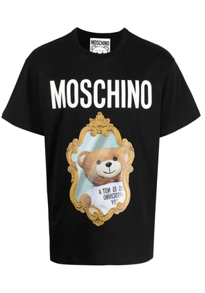 Moschino Mirror Teddy logo T-shirt - Black