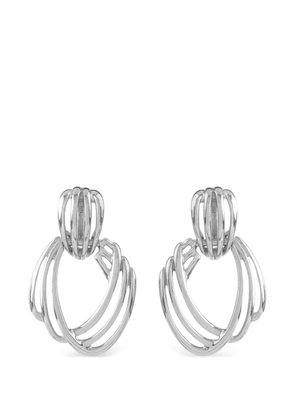 Monet Pre-Owned 1970s opnework clip-on earrings - Silver