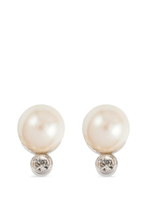 Nina Ricci Pre-Owned 1990s faux-pearl post earrings - Silver