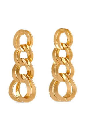 Monet Pre-Owned 1980s double-chain clip-on earrings - Gold