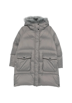 Yves Salomon shearling trimmed down coat - Grey