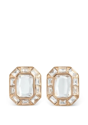 Self-Portrait crystal-embellished earrings - Gold