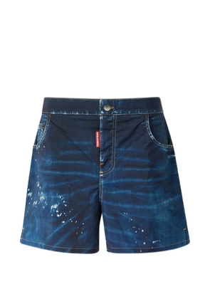 DSQUARED2 trompe loeil swim short - Blue