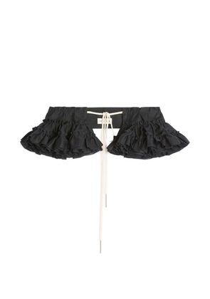 DRIES VAN NOTEN ruffled tie belt - Black