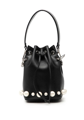 Fendi Pre-Owned 2010-2026 Mini Leather Pearl Mon Tresor Bucket Bag satchel - Black