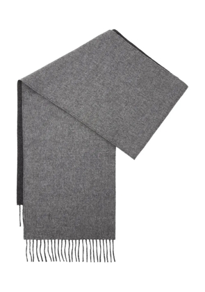LOEWE logo-patch fringed scarf - Grey