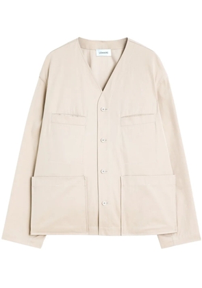 LEMAIRE collarless overshirt - Neutrals