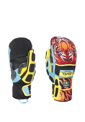 Level Federica Brignone tiger-print gloves - Black