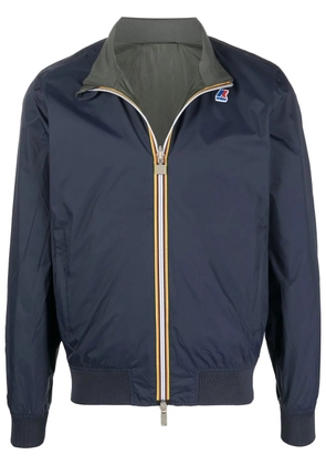 K-Way reversible stripe-detail jacket - Blue