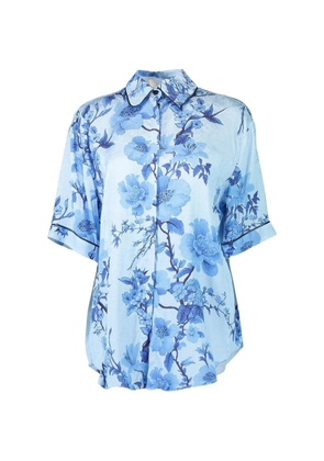 Borgo De Nor Akari floral fluid top - Blue