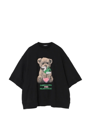 Undercover bear-print cotton sweater - Black