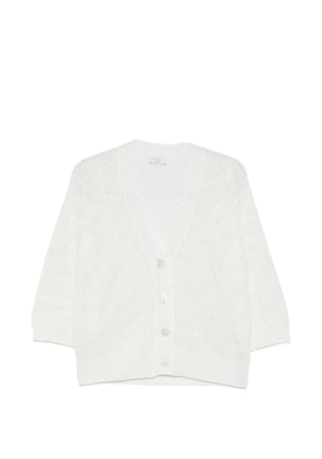 Peserico V-neck buttoned cardigan - White