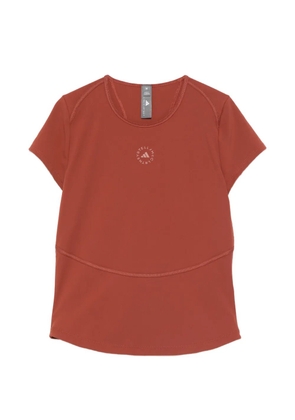 adidas by Stella McCartney logo-print T-shirt - Brown