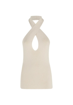 Federica Tosi cross halter top - Neutrals
