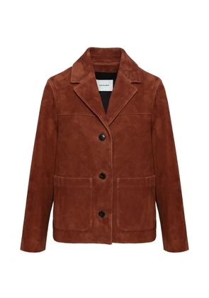 Yves Salomon button suede jacket - Brown