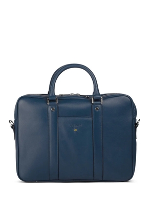 Doucal's top-handle leather briefcase - Blue