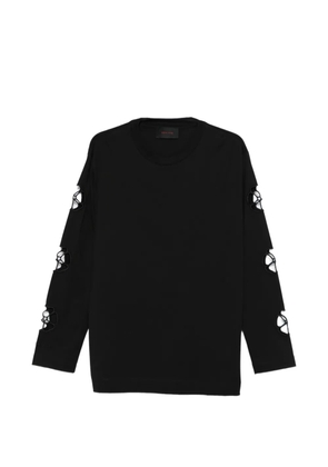 Simone Rocha cut-out long-sleeve T-shirt - Black