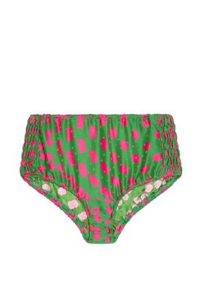 DRIES VAN NOTEN dotted micro shorts - Green
