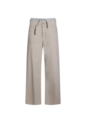 rag & bone striped-waist drawstring jeans - Neutrals