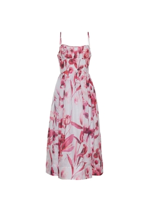 Cara Cara Alba floral-print midi dress - White
