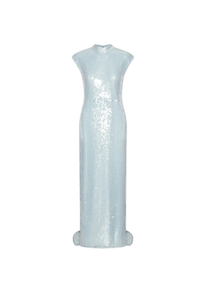 ROTATE BIRGER CHRISTENSEN sequin cap-sleeve maxi dress - Blue