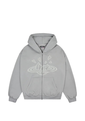 BROKEN PLANET zip-up long-sleeve hoodie - Grey
