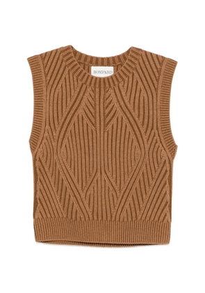 BOMPARD ribbed sleeveless vest - Brown