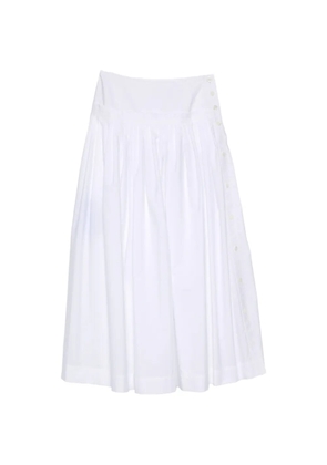 Lanvin pleated buttoned maxi skirt - White