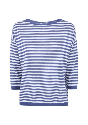base striped-pattern sweater - Blue