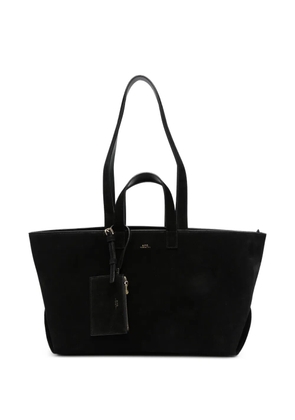 A.P.C. Le Drummer suede tote bag - Black