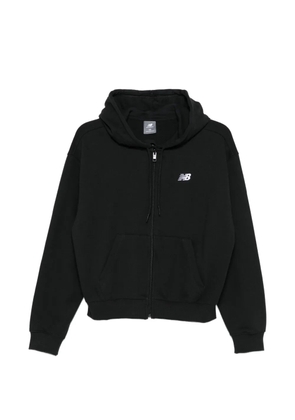 New Balance logo-zipped hoodie - Black