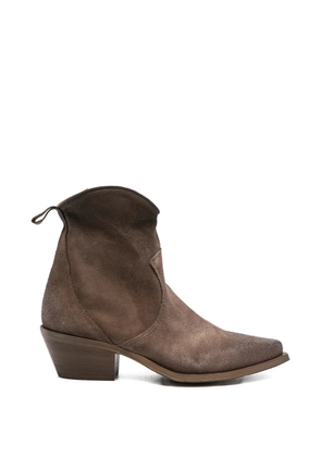 Metisse suede cowboy boots - Brown