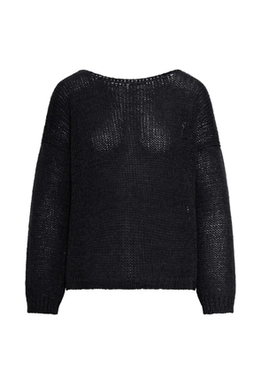 Roberto Collina open-knit sweater - Black