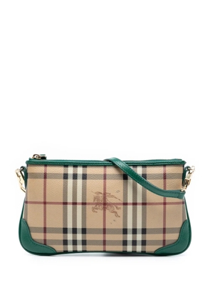 Burberry Pre-Owned 2000-2017 Haymarket Check Coated Canvas Peyton crossbody bag - Brown