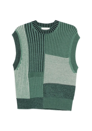 BOMPARD patchwork sleeveless vest - Green