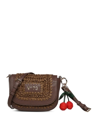 V°73 cherry woven shoulder bag - Brown