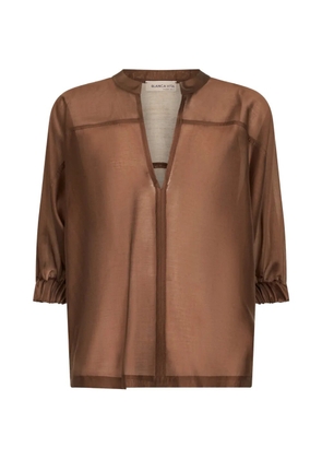 Blanca Vita V-neck kimono blouse - Brown