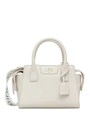 Armani Exchange tag-detail tote bag - White