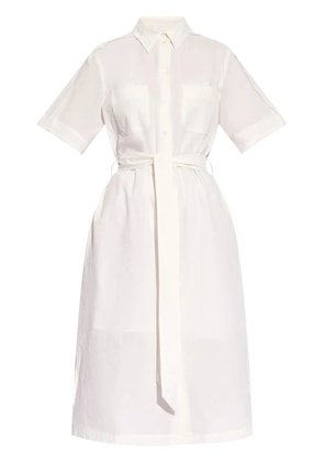 Maison Kitsuné belted cotton shirtdress - White