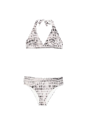Fisico V-neck print bikini - Neutrals