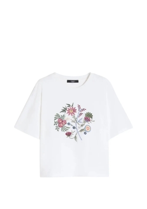 Weekend Max Mara floral-embroidered T-shirt - White