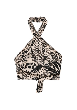 Poupette St Barth Suma print-detail top - Neutrals