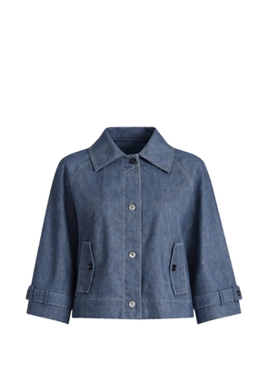 Liviana Conti Waylen buttoned rear-pleat denim jacket - Blue