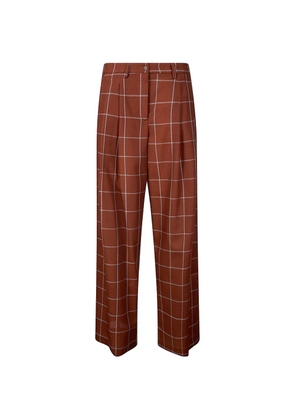 Jejia Katherine check trousers - Brown