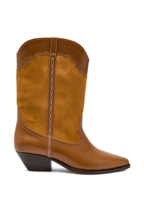 ISABEL MARANT suede panel boots - Brown